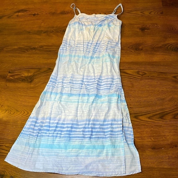 🌷 Bella Dahl🌷 Blue White Adjustable Strap Dress - Picture 2 of 6